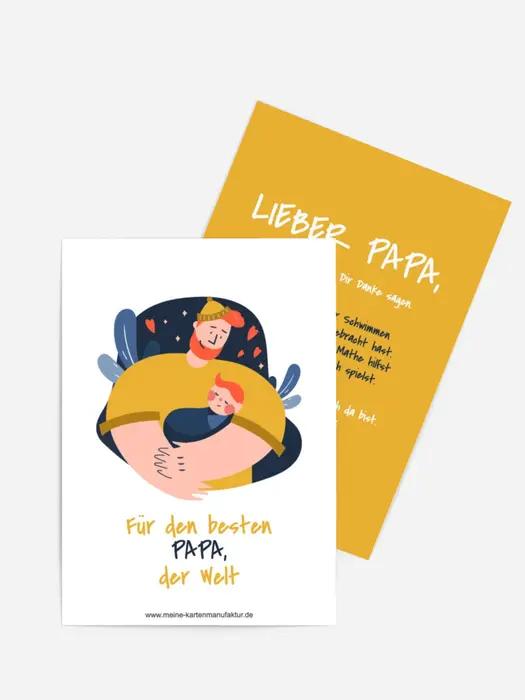 Vatertagskarte Papas Stärke
