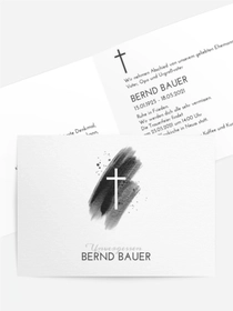 Trauerkarte Ruhiger Kreuz des Lebens