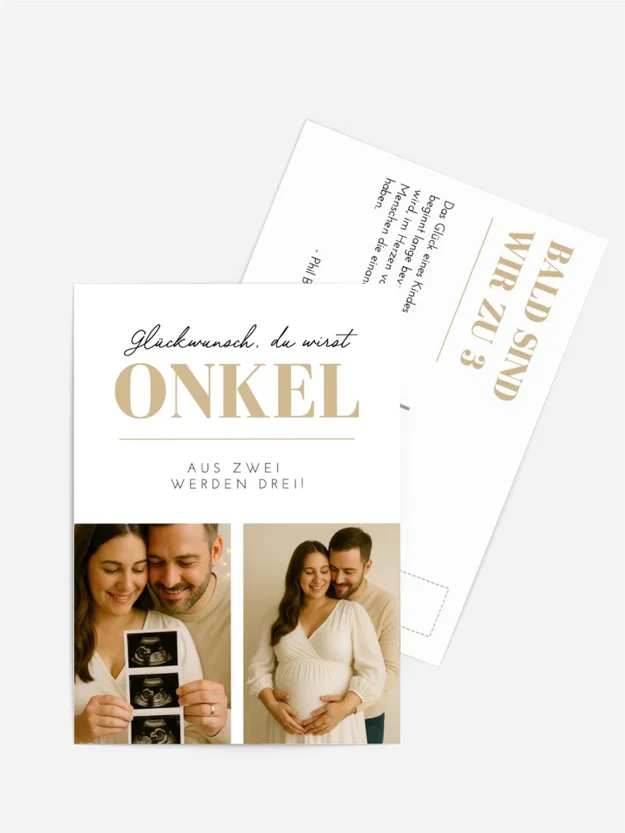 Schwangerschaftskarten Klare Linie