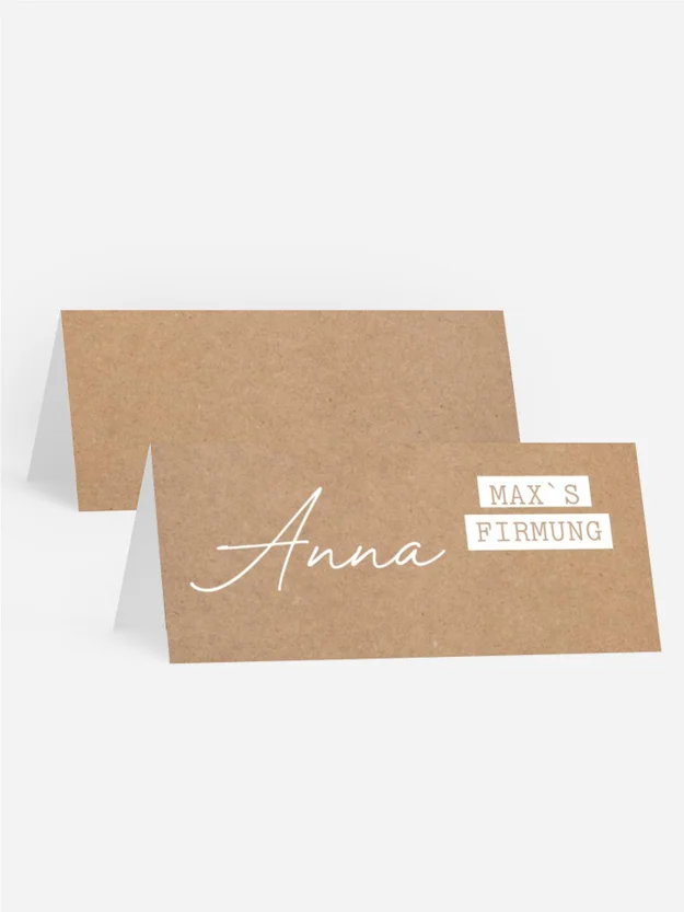 Tischkarte Firmung Ausgezeichneter Student