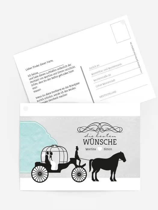 Ballonkarte Kutsche Ballonkarte Kutsche