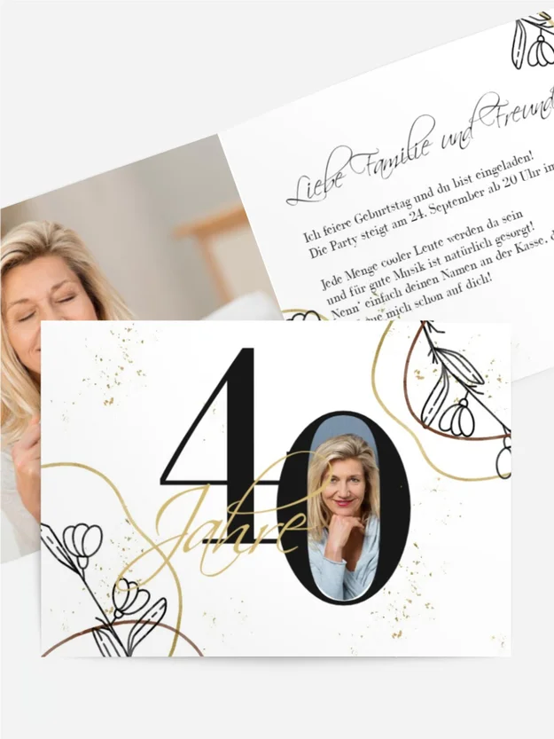 Geburtstagseinladung Rückblick auf die Jahre