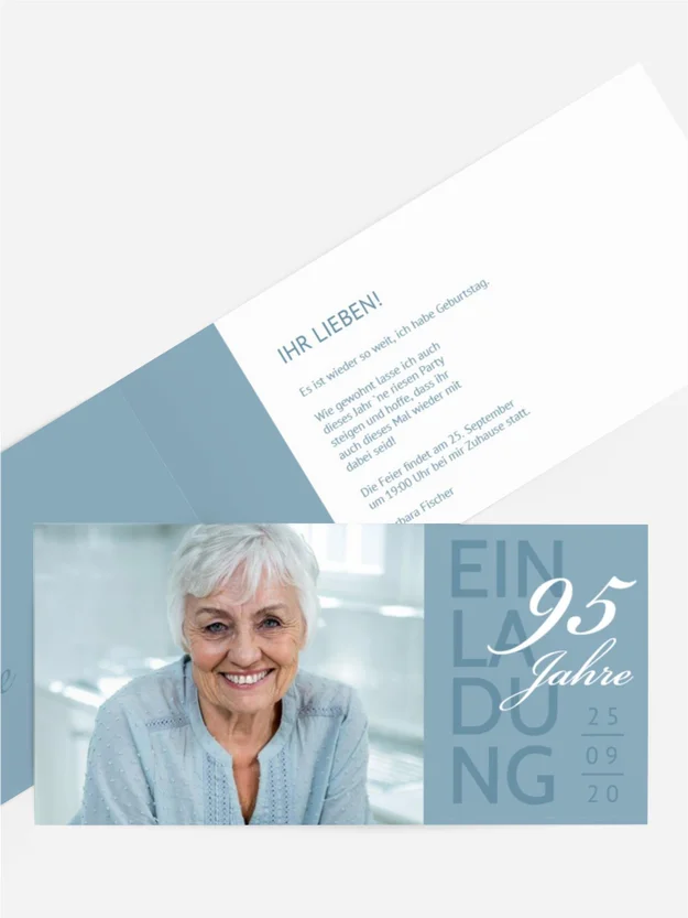 Geburtstagseinladung vertikaler Raum