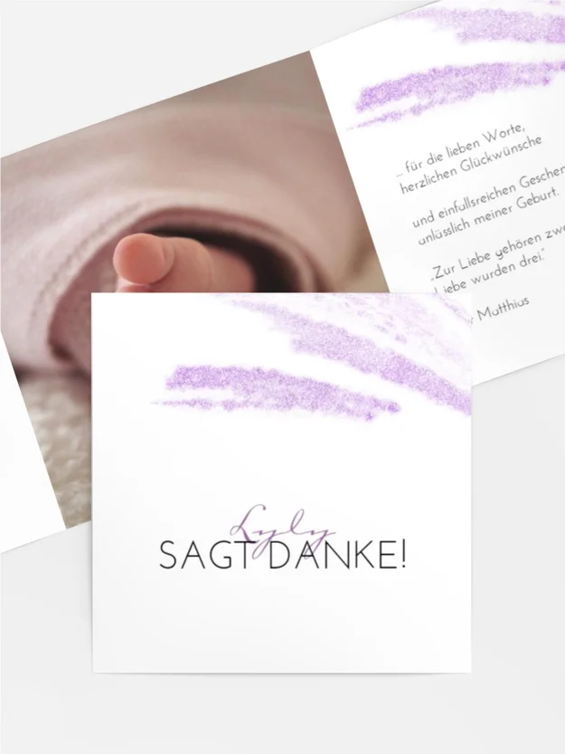 Baby Dankeskarte Im Kreis der Liebe