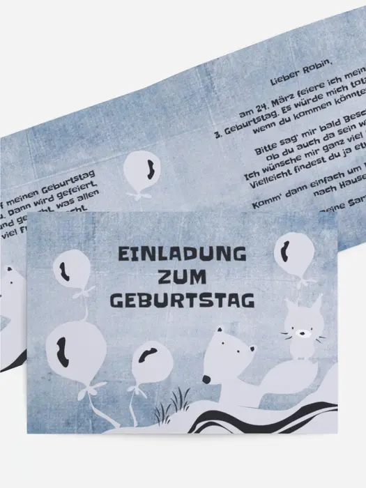 Kindergeburtstagseinladung "Tierchen"