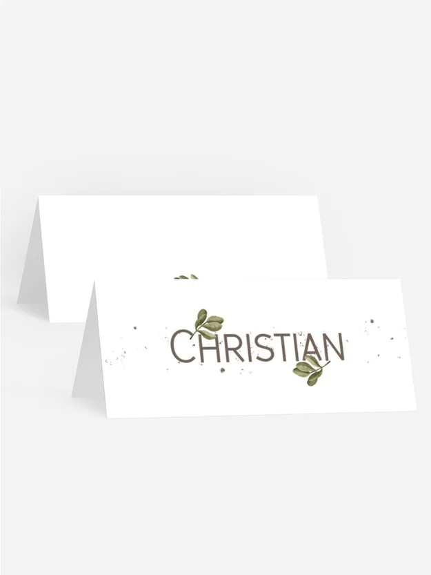 Tischkarte Konfirmation Zweigentext