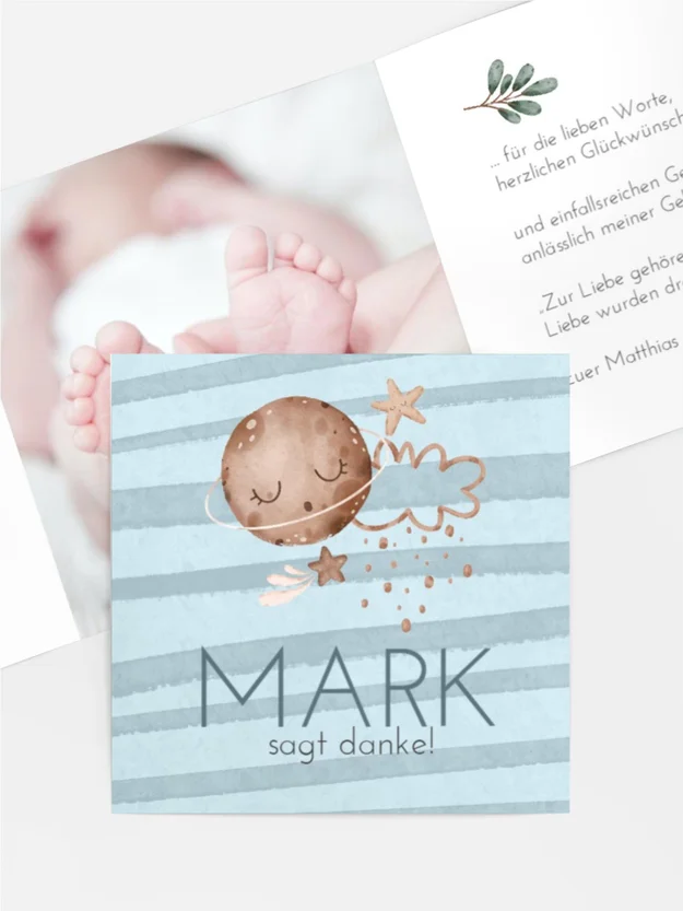 Baby Dankeskarte Königreich unter Wasser