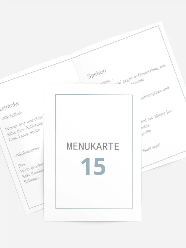 Menükarte Geburtstag Rahmenfreude