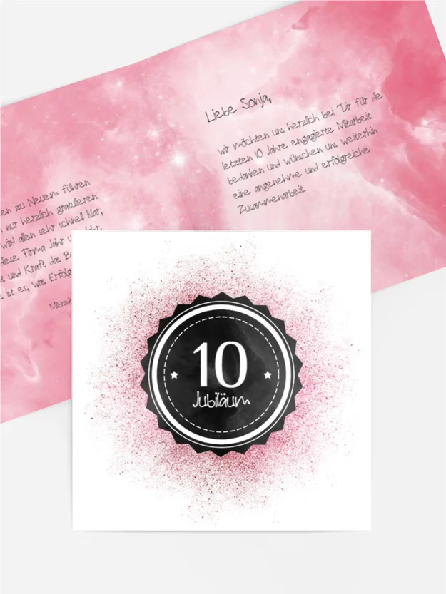 Glückwunschkarte Jubiläum Galaxie Glückwunschkarte Jubiläum Galaxie