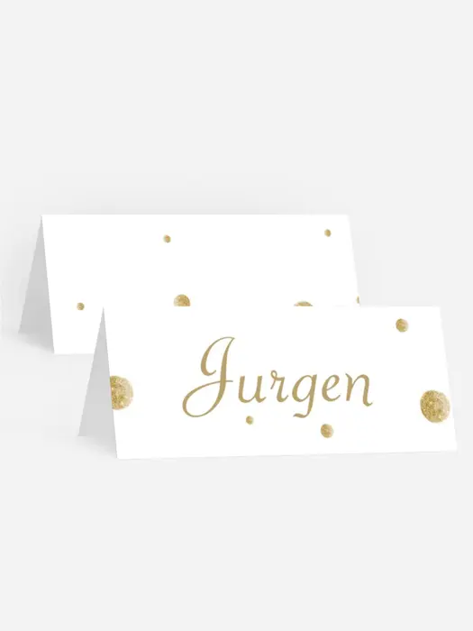 Tischkarte Geburtstag Goldene Münze