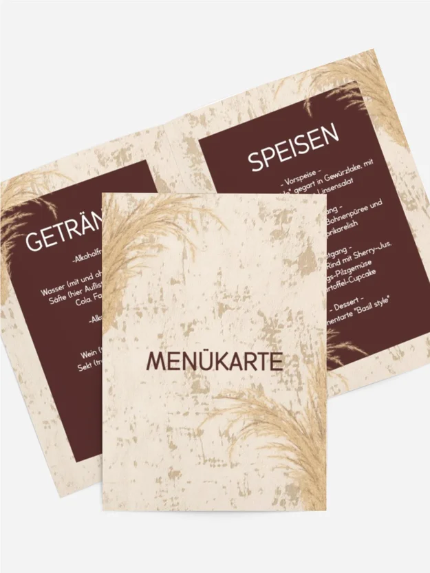 Menükarte Geburtstag Unveränderliche Schönheit