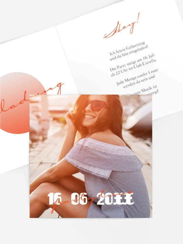 Geburtstagseinladung Abendrot