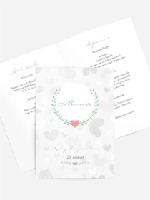 Hochzeitsmenükarte Zarte Ranke Hochzeitsmenükarte Zarte Ranke