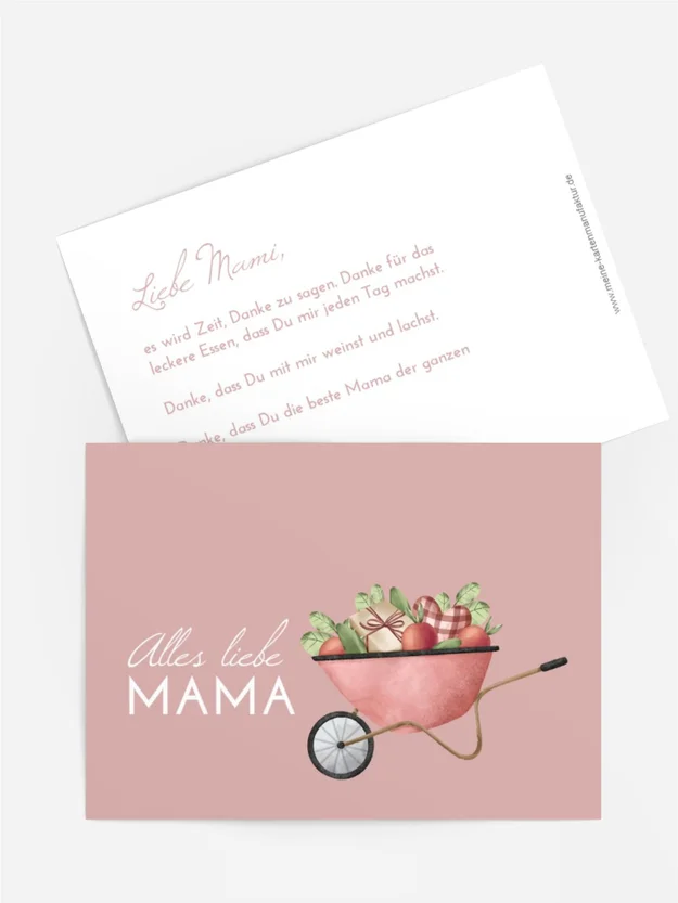 Grußkarte zum Muttertag Köstlichkeiten für Mama