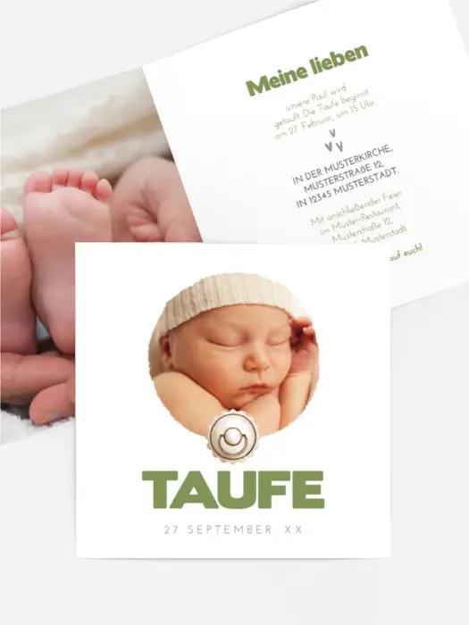 Einladungskarte Taufe Schnuller