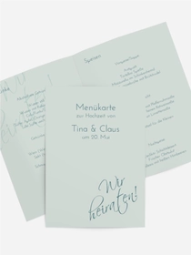 Menuekarte Liebesbotschaft