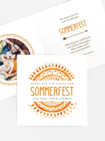 Einladung Sommerfest Sonnen Mandala