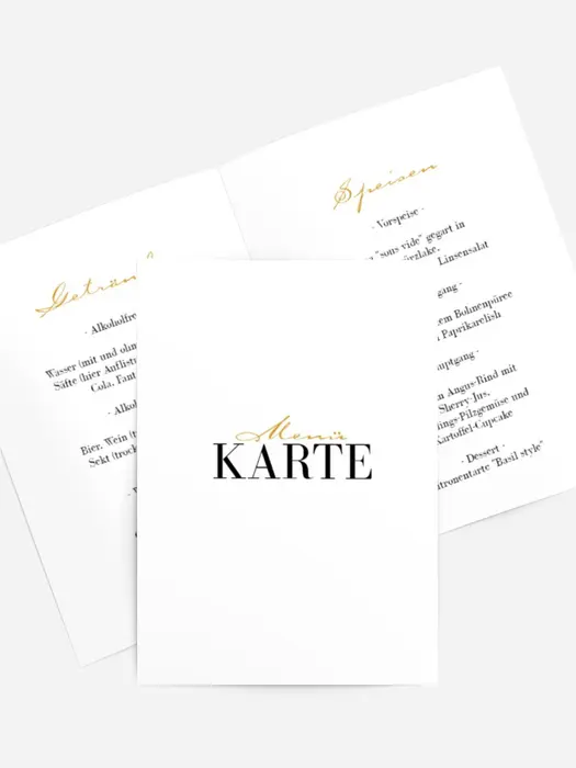 Menükarte Geburtstag Neue vierzig