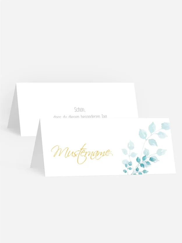 Tischkarte Rosenblätter