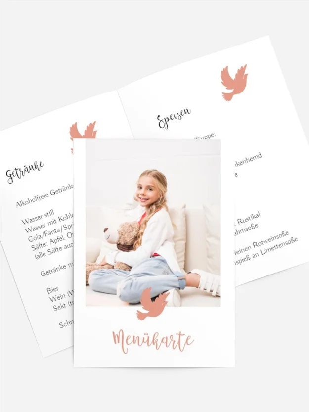 Menükarte Kommunion Hope