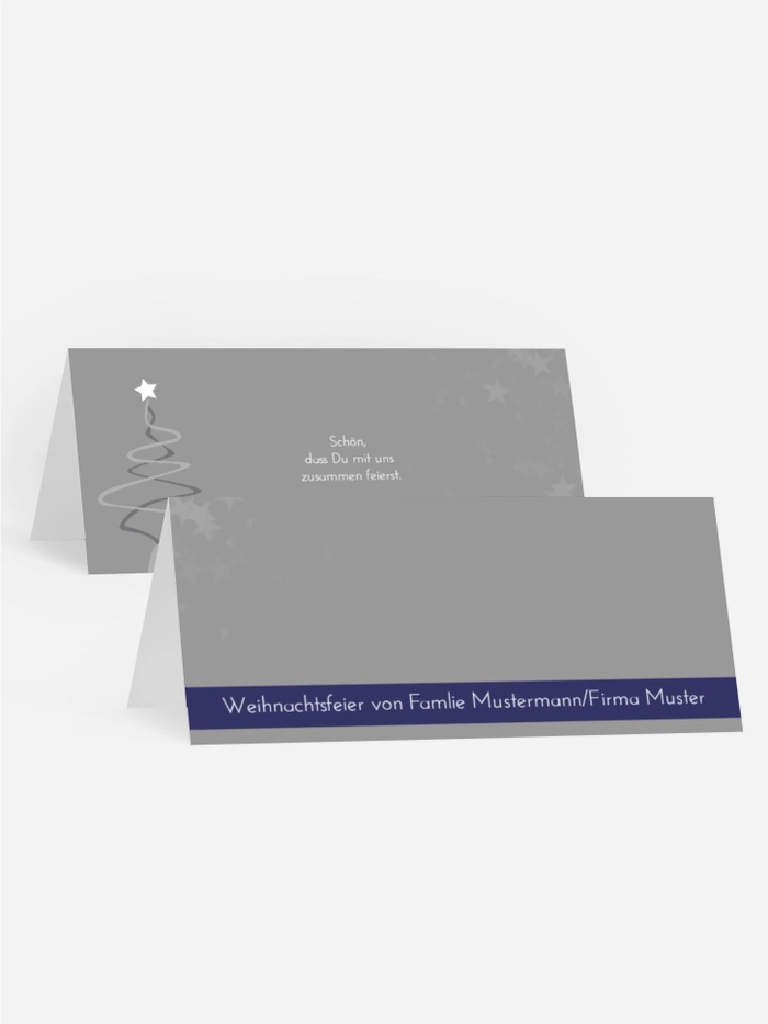 Tischkarte Weihnachten Schnörkelbaum Tischkarte Weihnachten Schnörkelbaum