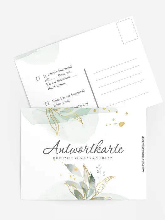 Antwortkarte Blume wachte