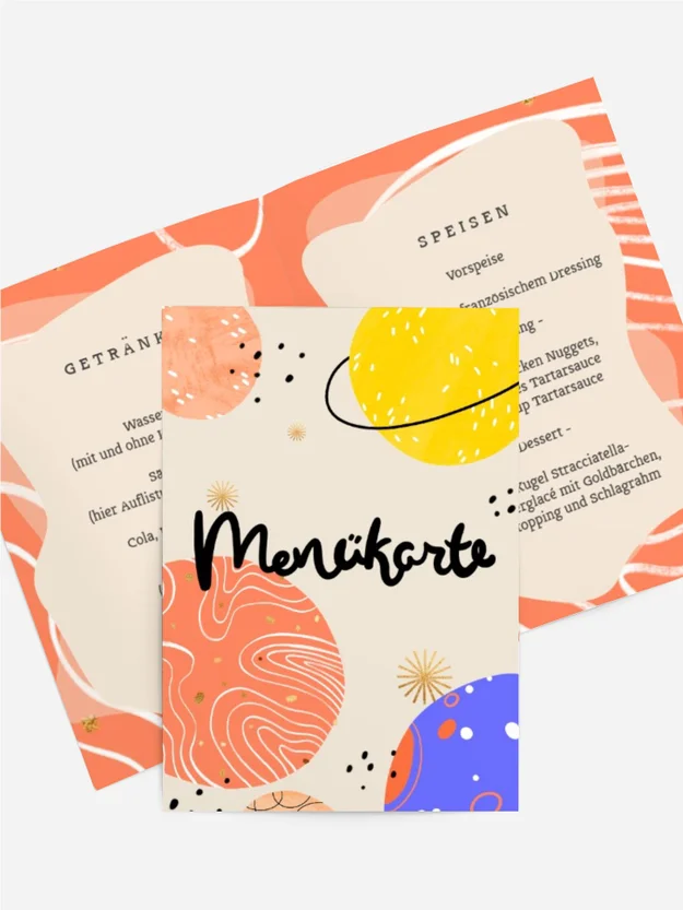 Menükarte Geburtstag Planeten 2