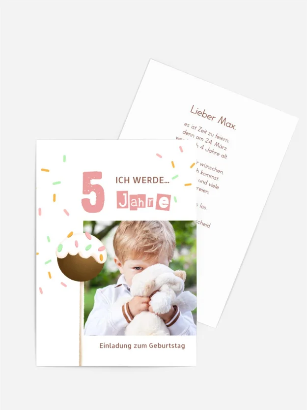 Geburtstagseinladung Schokopop