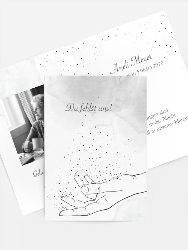 Sterbebildkarte Erde zu Erde...