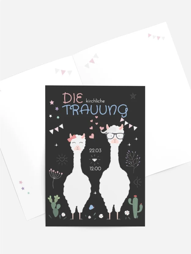 Kirchenheft Lamas Hochzeit