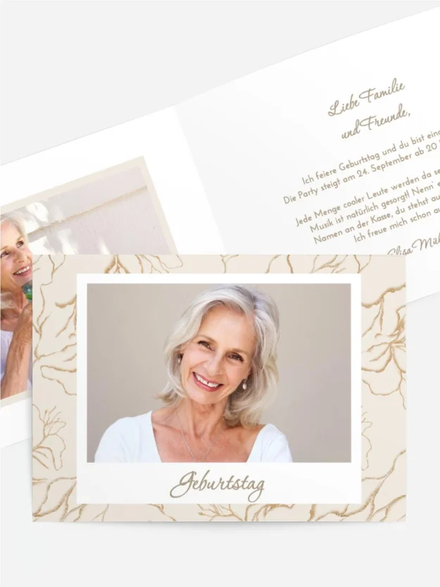 Geburtstagseinladung Muster aus Blumen