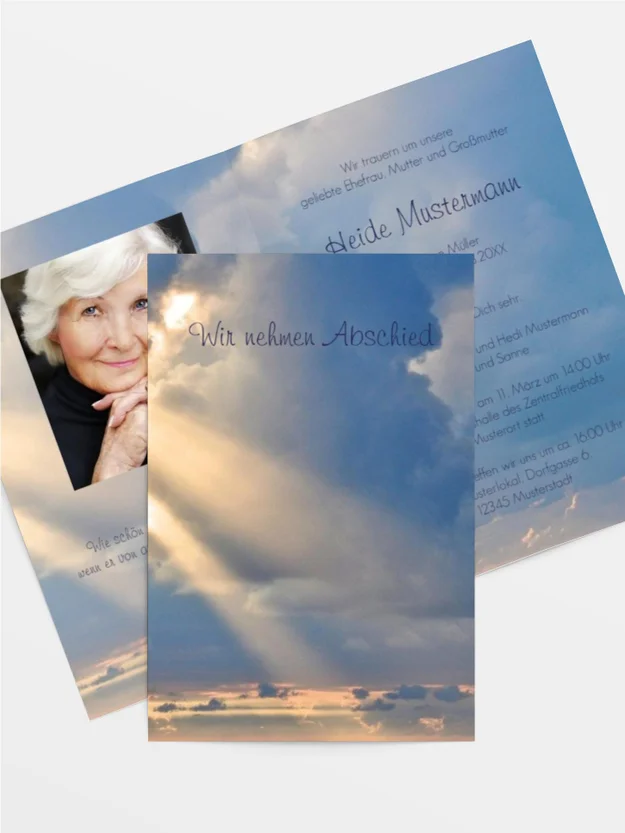 Trauerkarte Himmel hoch