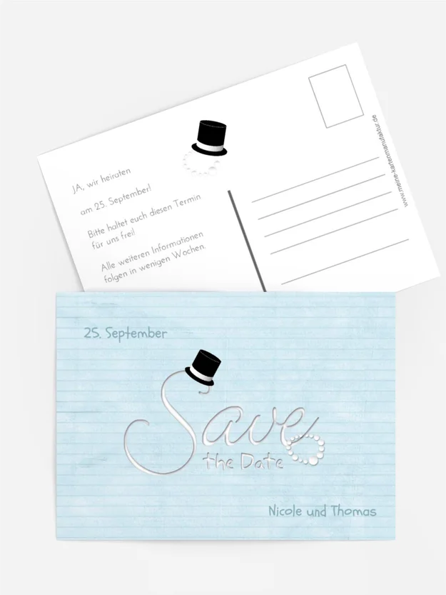 Save the Date Kette Zylinder