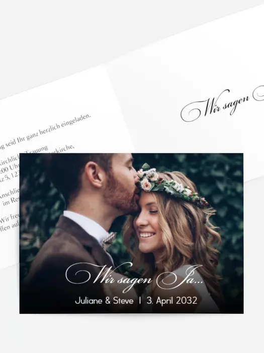 Hochzeitseinladung Fotos von Liebhabern