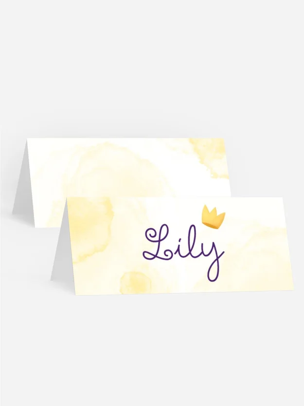 Tischkarte Geburtstag  Prinzessinnenspaß