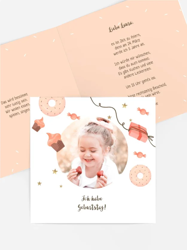 Geburtstagseinladung Candy-Dream Geburtstagseinladung Candy-Dream