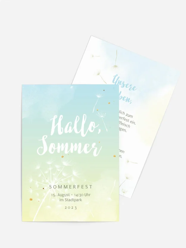 Einladung Sommerfest Sommerhimmel