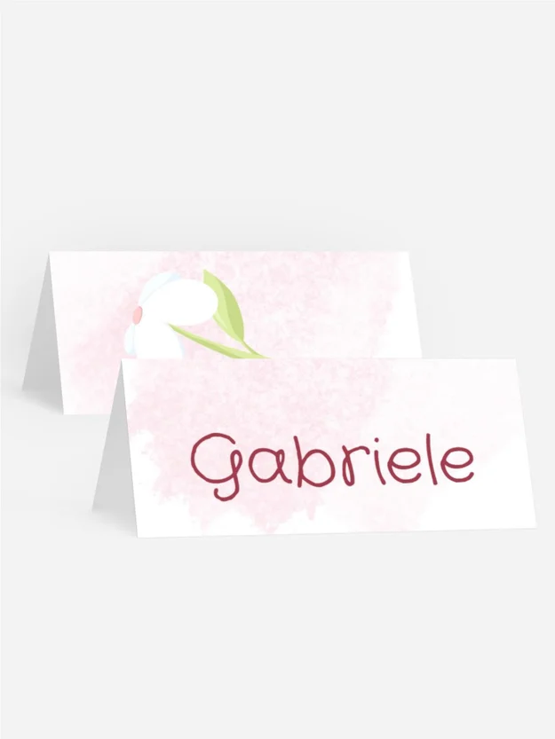 Tischkarte Geburtstag Blümchen