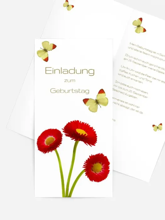 Einladungskarte zum Geburtstag Natur