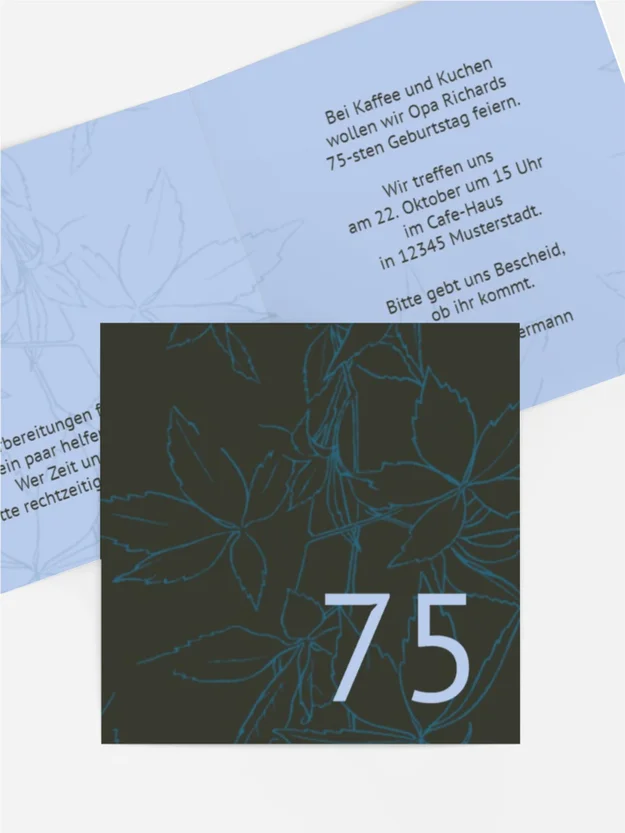Geburtstagseinladung Herbst 75