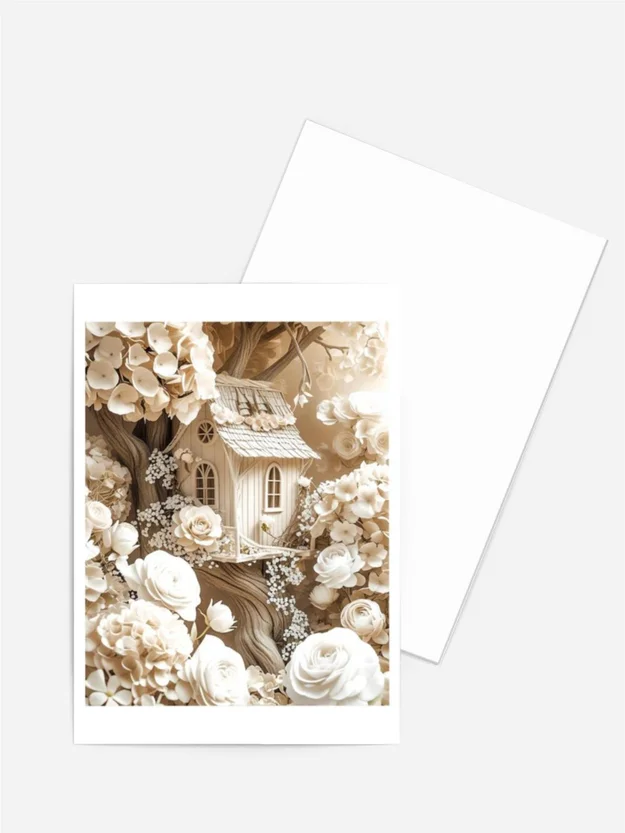 Fine Art Karte Baumhaus | KI