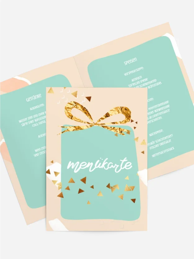 Menükarte Geburtstag 25 Geschenke Menükarte Geburtstag 25 Geschenke