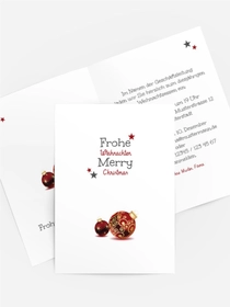 Weihnachts Einladungskarte geschäftlich Weihnachtskugeln