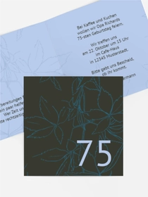 Geburtstagseinladung Herbst 75