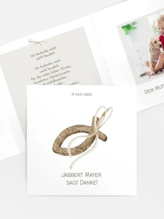 Dankeskarte Konfirmation Amulett