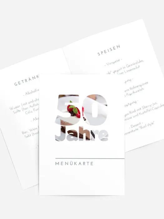 Menükarte Geburtstag Invers 2