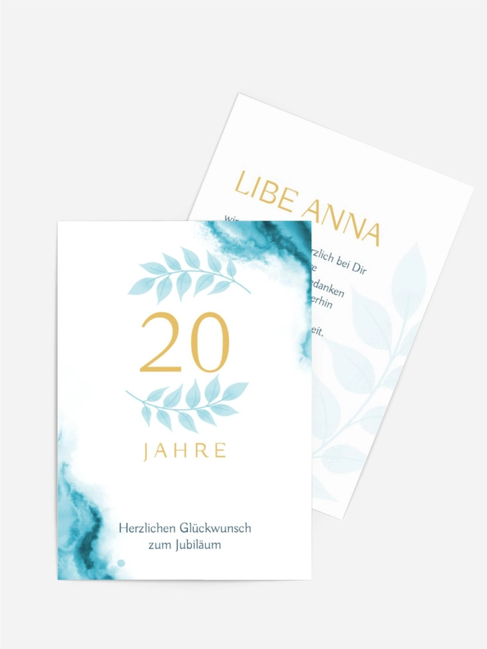 Jubiläumskarten Lorbeerzweige
