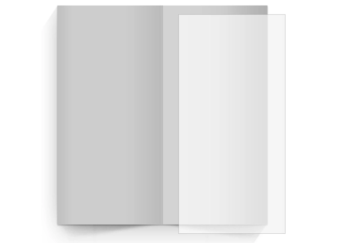 transparentes Einlegeblatt 105x215 mm transparentes Einlegeblatt 105x215 mm