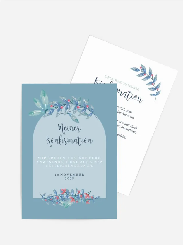 Einladungskarte Konfirmation Heiliger Bogen
