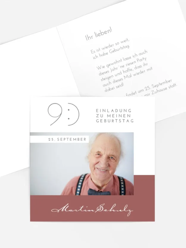 Geburtstagseinladung Rundes Lächeln